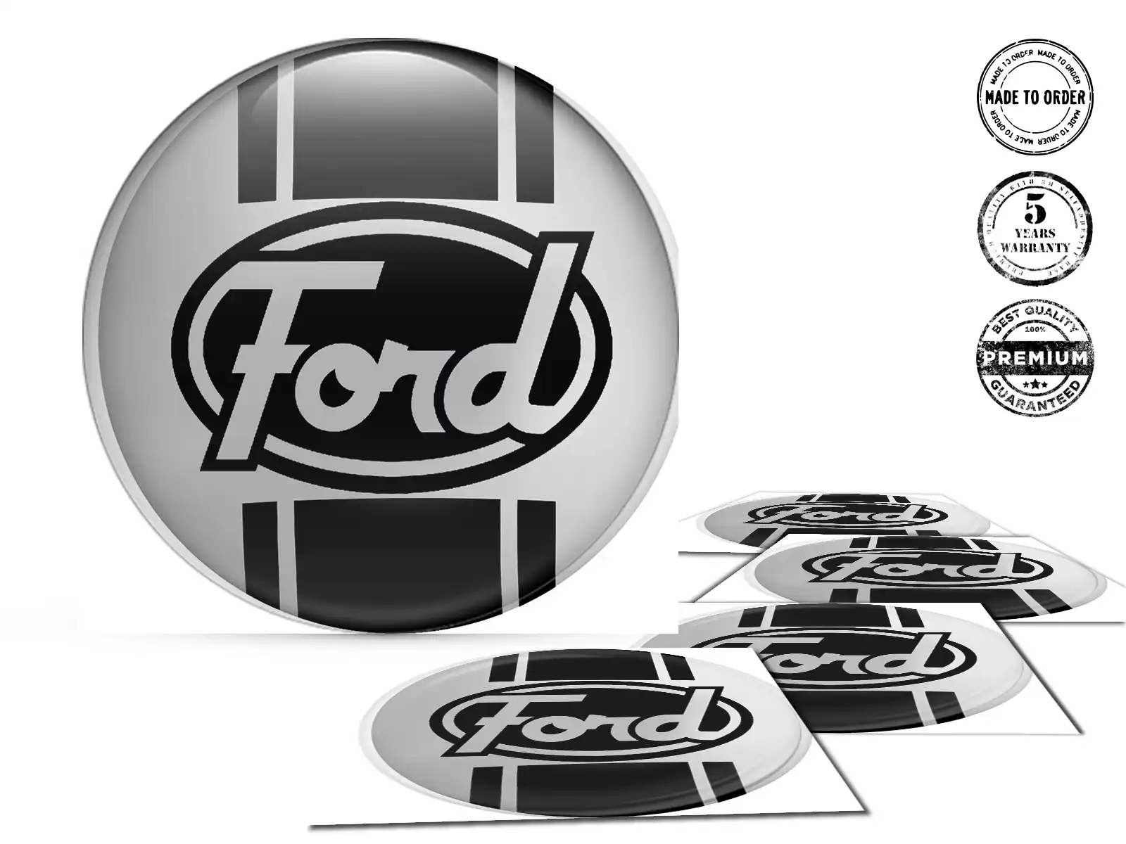 Ford Édition Emblèmes Bombés Insignes Roues Élégants